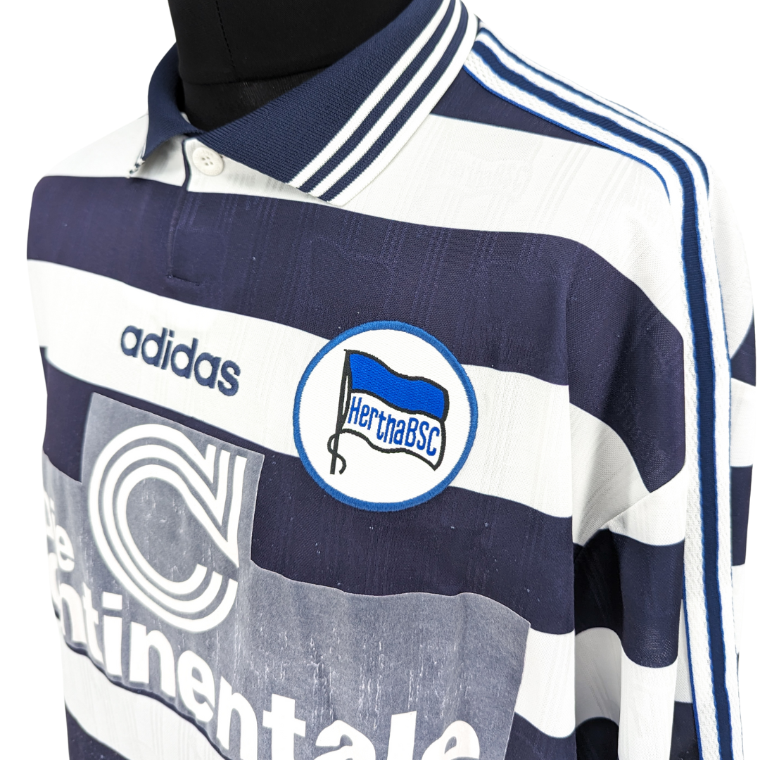 Hertha Berlin signed home football shirt 1997/98 - (XL)