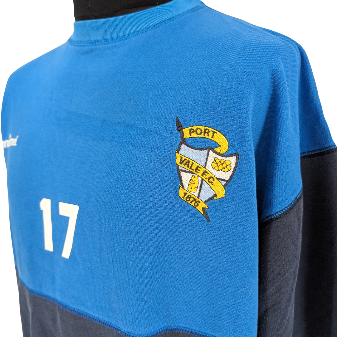 Port Vale training football sweatshirt 2001/02 - (L)