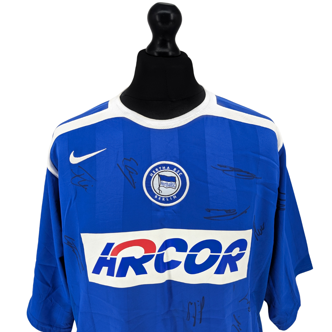 Hertha Berlin signed home football shirt 2005/06 - (XL)