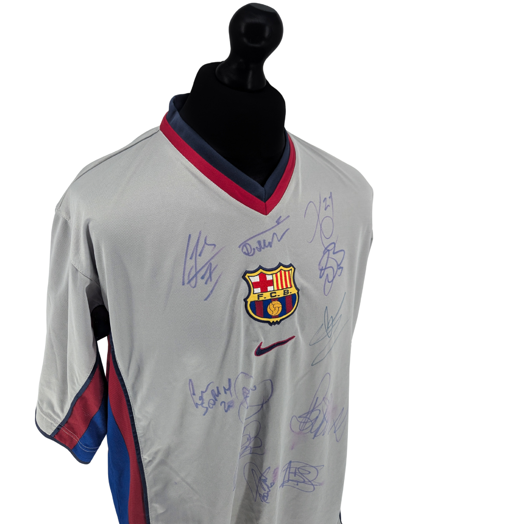Barcelona signed away football shirt 1998/01 - (XL)