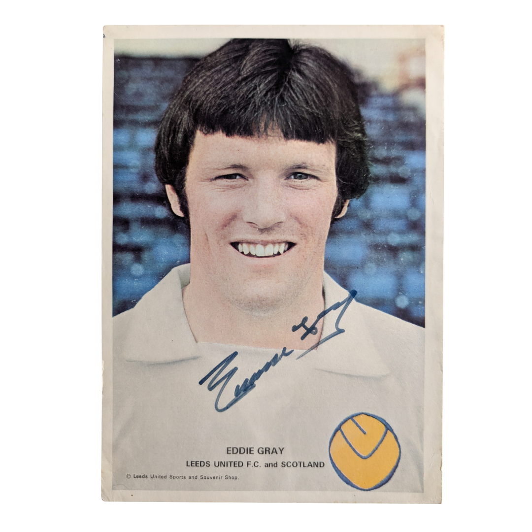 Eddie Gray signed photograph - Leeds United 1975/76 - (A5)