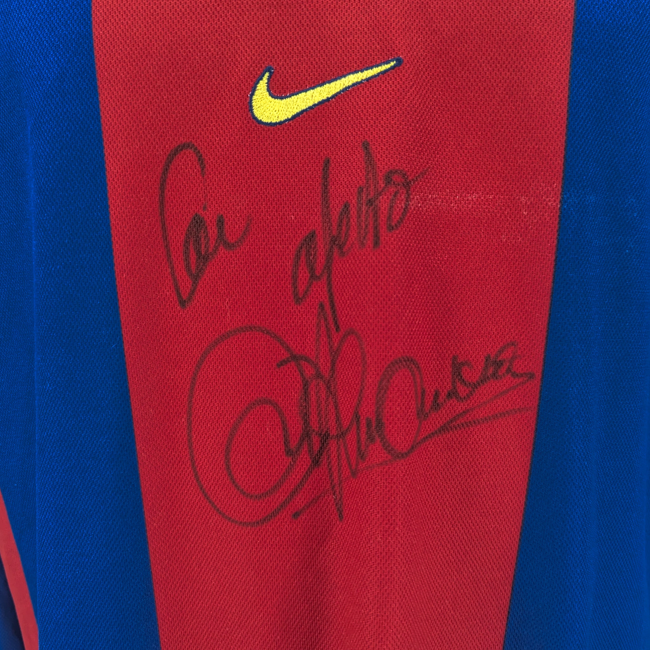 Barcelona signed home football shirt 1998/99 - (L)
