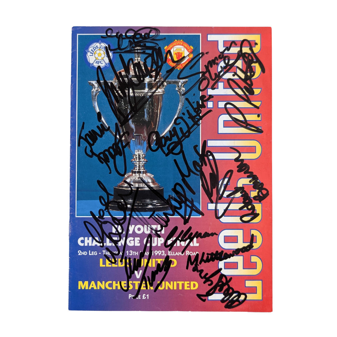 FA Youth Cup Final Second Leg 1993 - Leeds United vs Manchester United (signed)