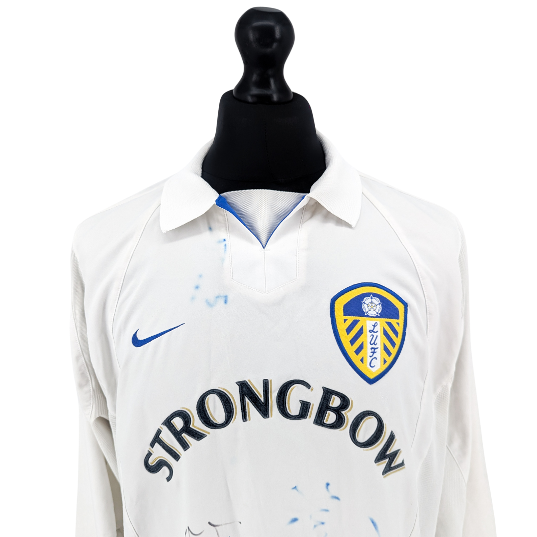 Leeds United signed home football shirt 2002/03