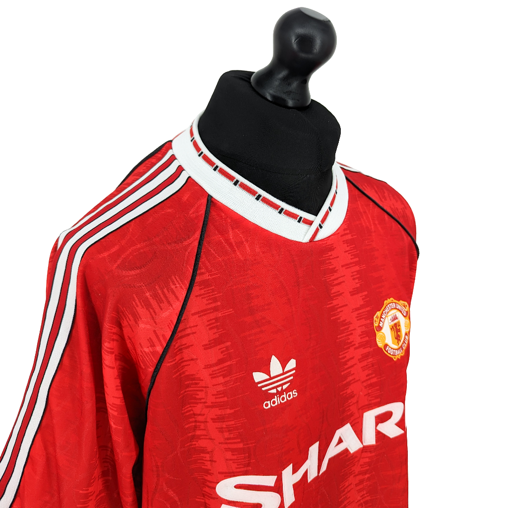 Manchester United home football shirt 1990/92 - (XL)