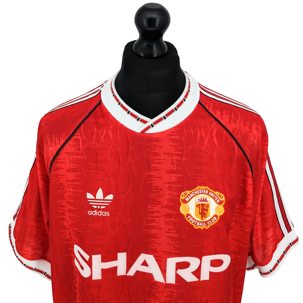 Manchester United home football shirt 1990/92 - (XL)