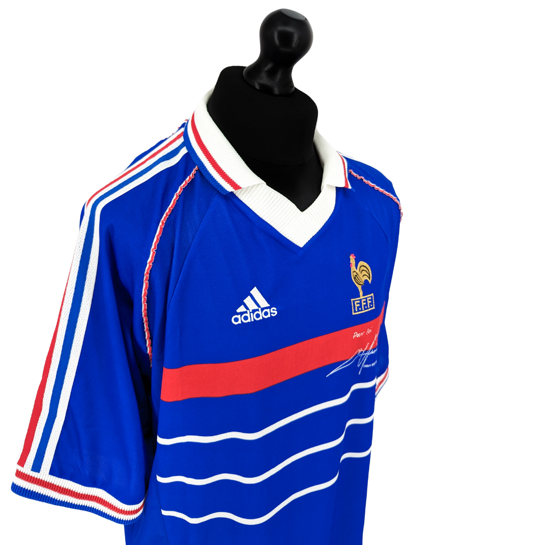 France 'Pour Toi Fabien Barthez' home football shirt 1998/00
