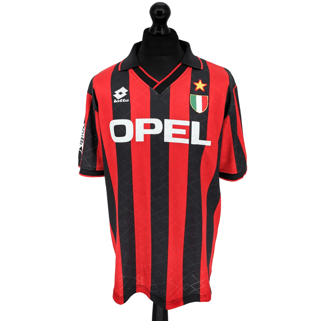 AC Milan european home football shirt 1994/95 - TSPN CalcioAC Milan european home football shirt 1994/95TSPN Calcio