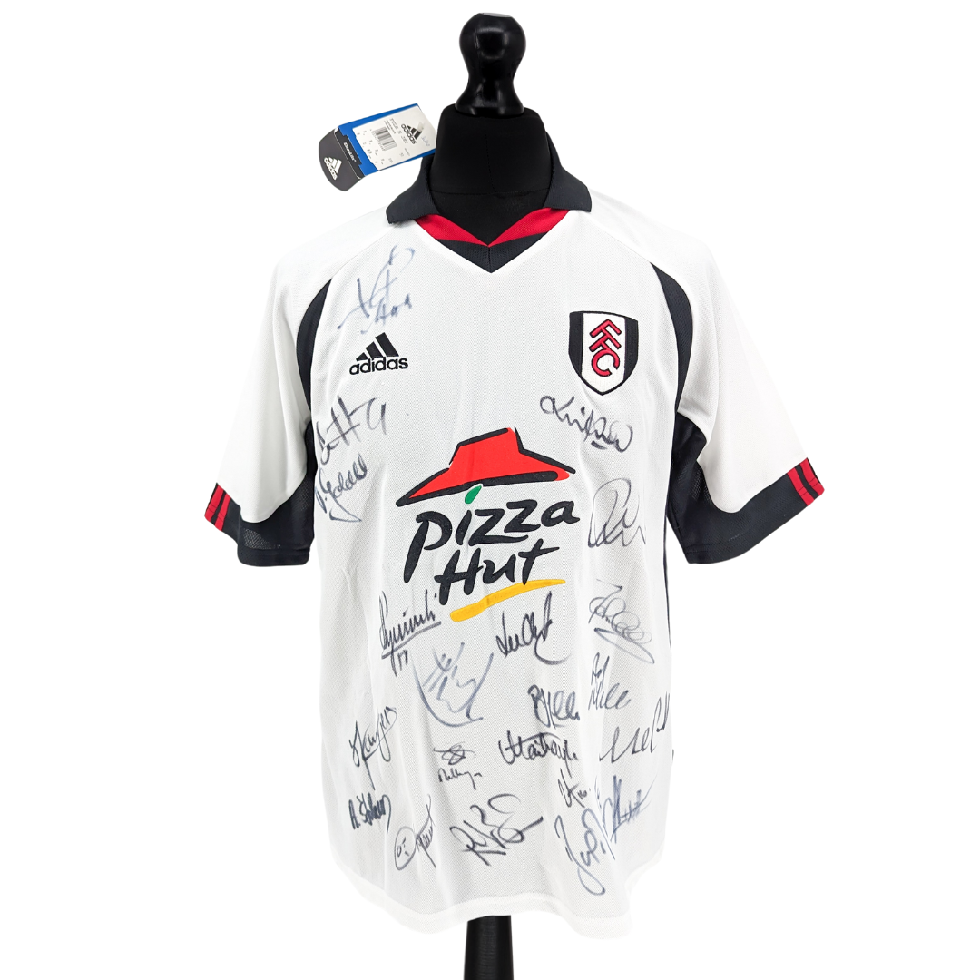 Fulham signed home football shirt 2001/02