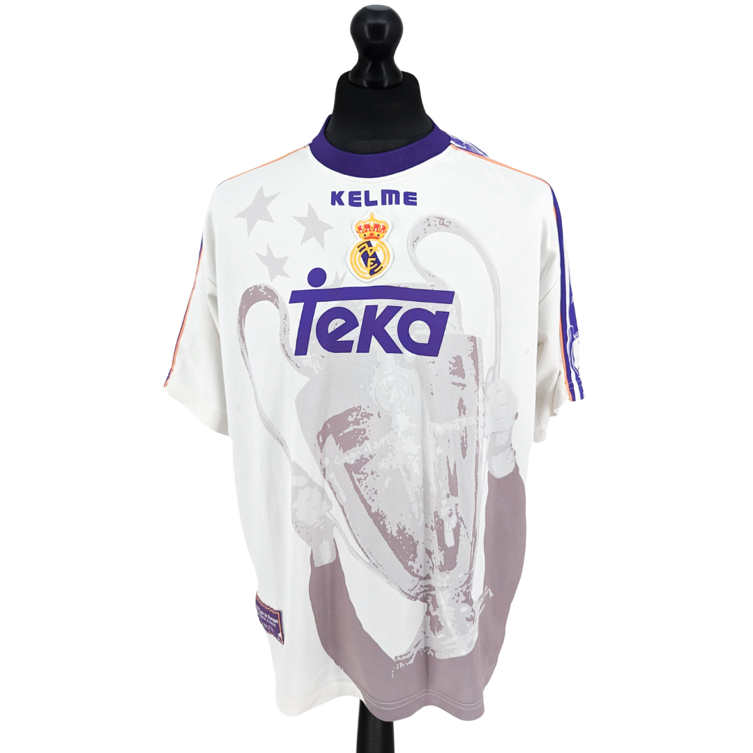 Real Madrid 'Champions League Winners' signed football shirt 1998