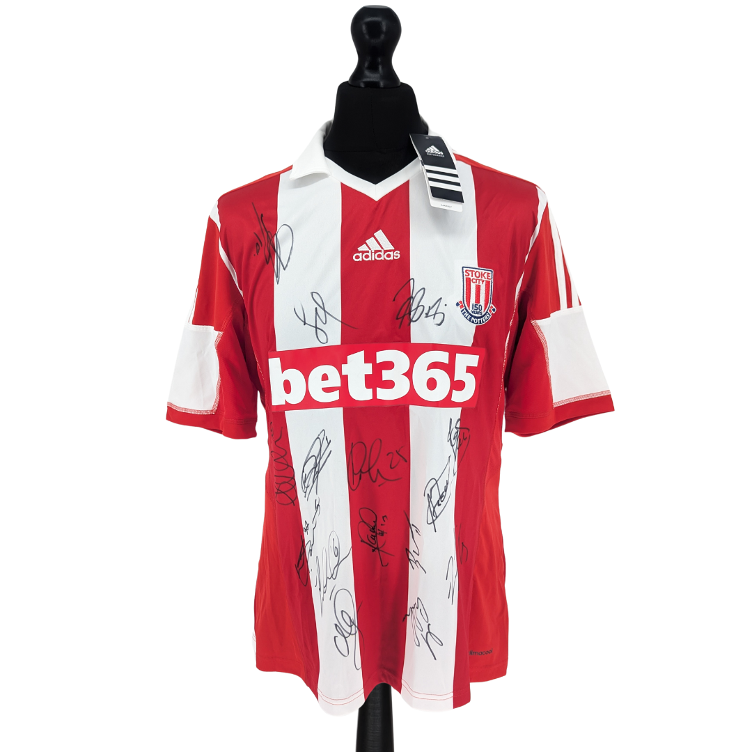 Stoke City signed home football shirt 2013/14 - (L)