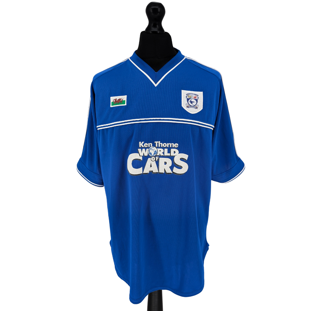 Cardiff City home football shirt 2001/02 - (XL)