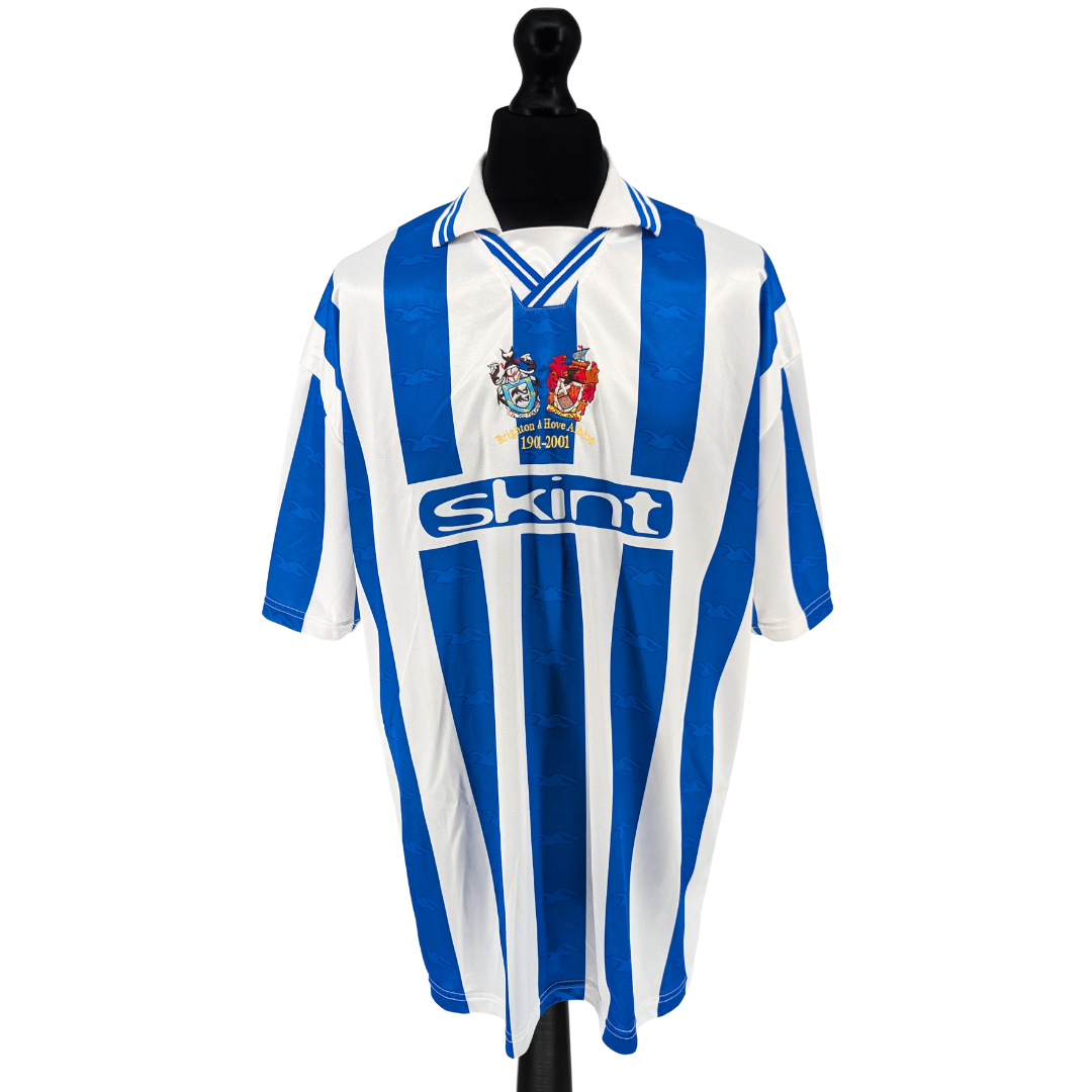 Brighton & Hove Albion home football shirt 2001/02 - (XXL)