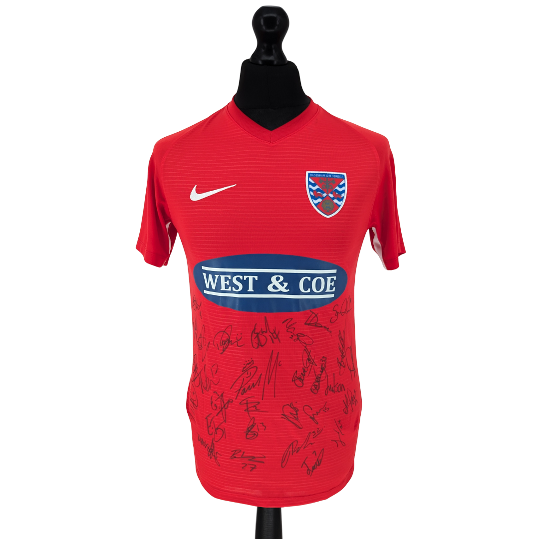 Dagenham & Redbridge signed home football shirt 2020/21 - (S)