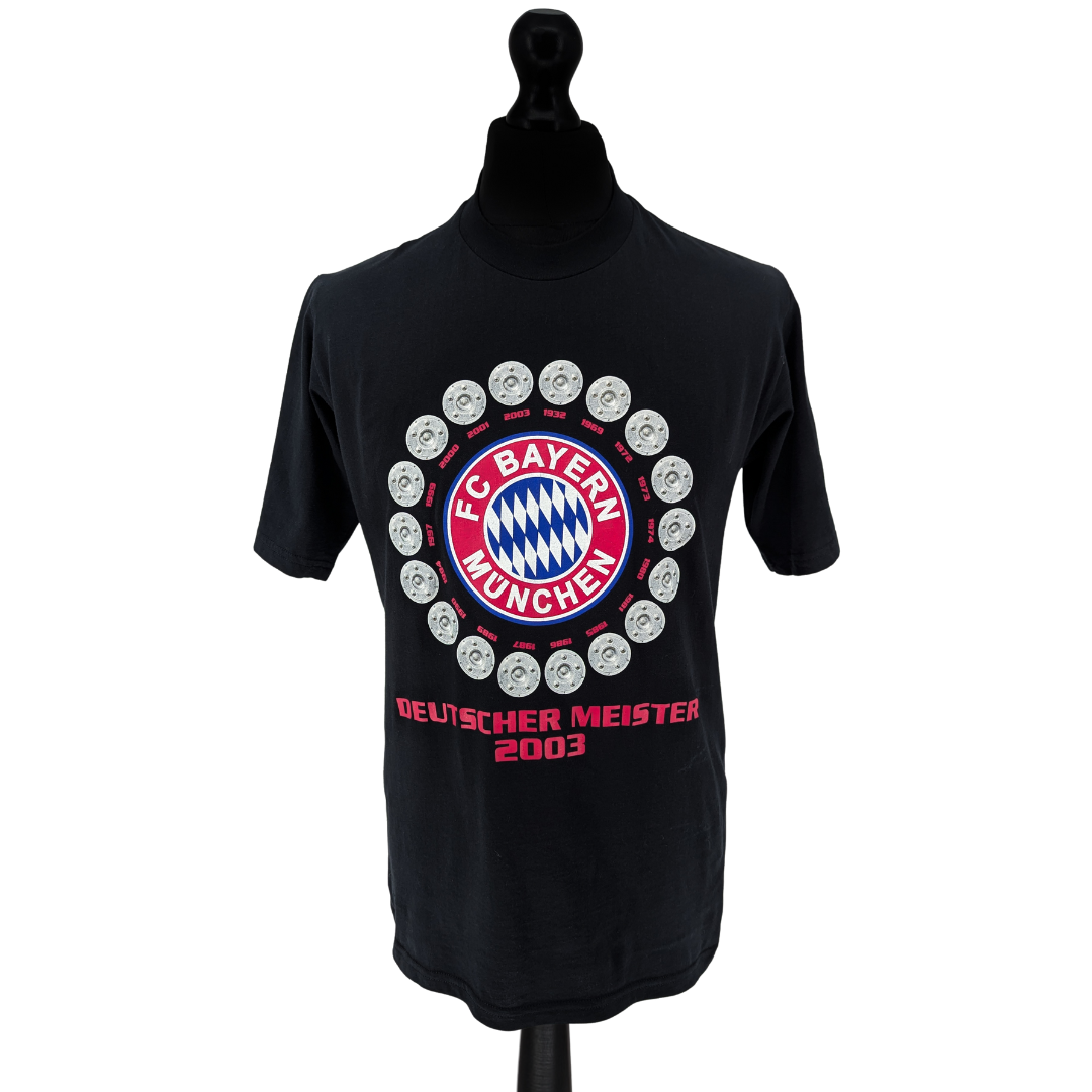 Bayern Munich 'Deutscher Meister' football t-shirt 2003 - (S)