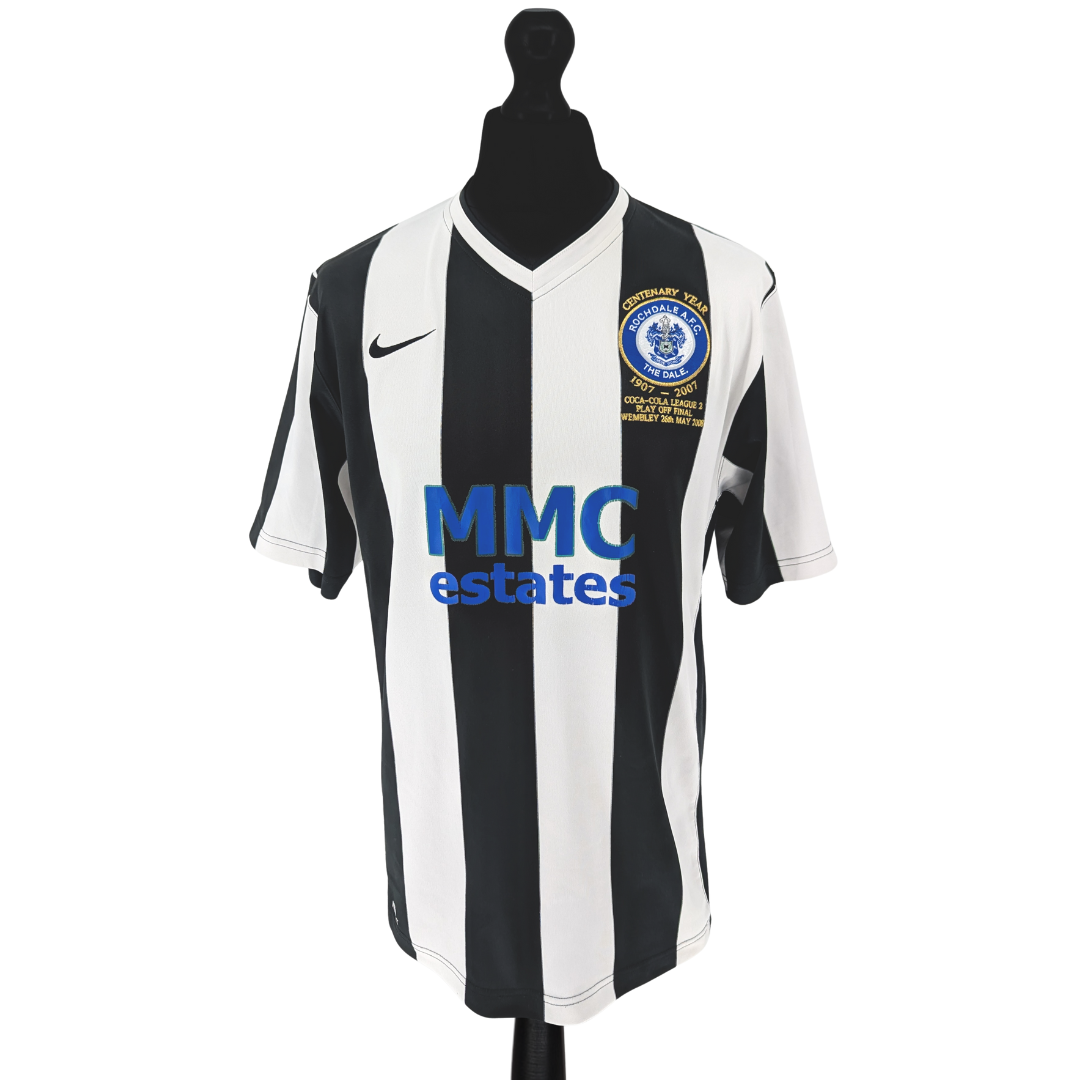 Rochdale centenary 'Play-off Final' home football shirt 2007/08 - (L)