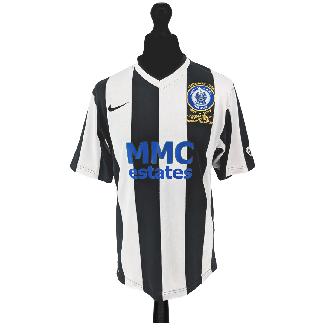 Rochdale centenary 'Play-off Final' home football shirt 2007/08 - (M)