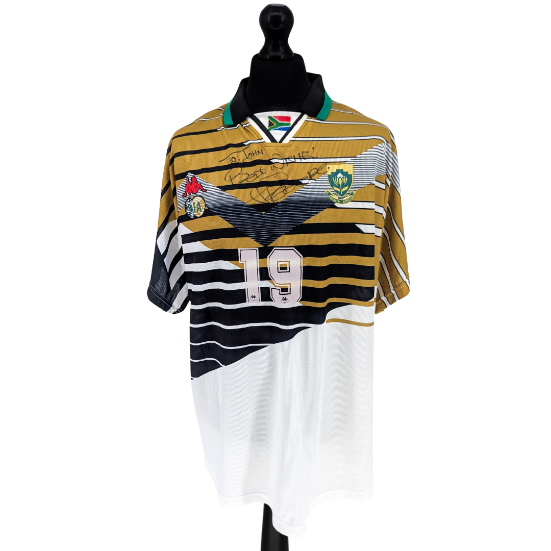 South Africa signed home football shirt 1993/97 - (XL)