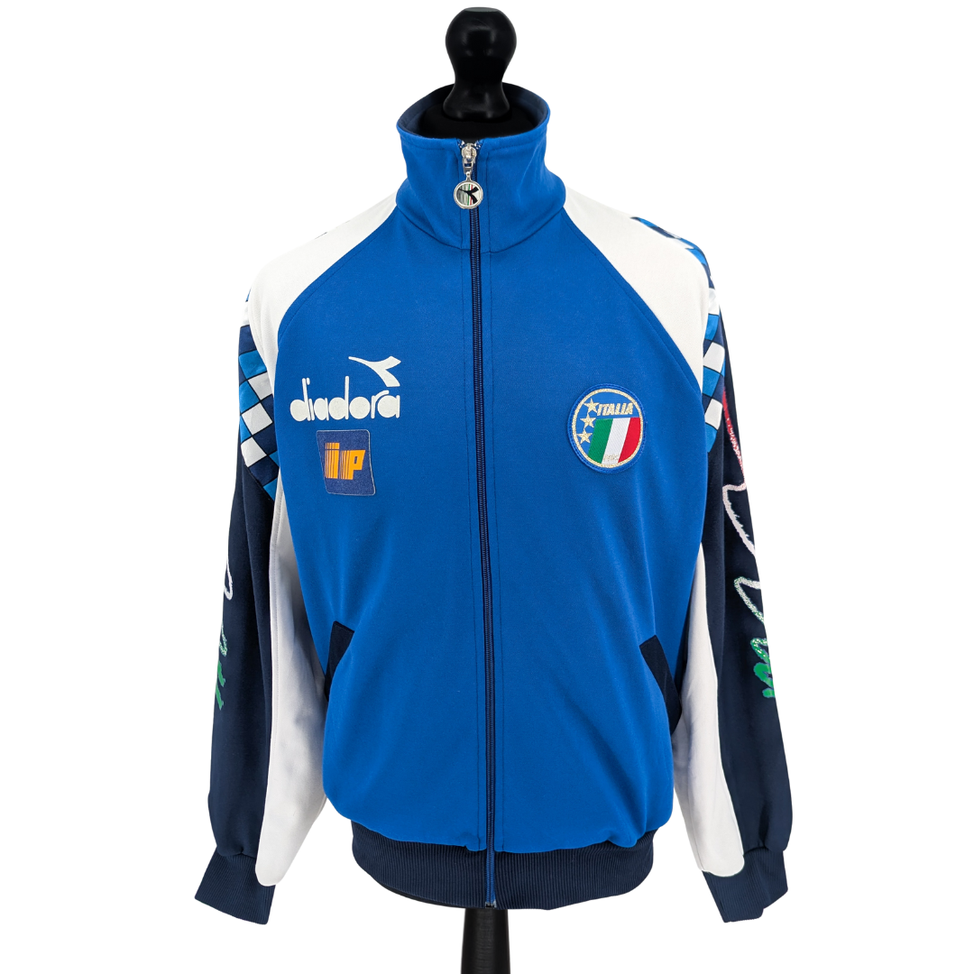 Italy football tracksuit jacket 1990/92 - (L)