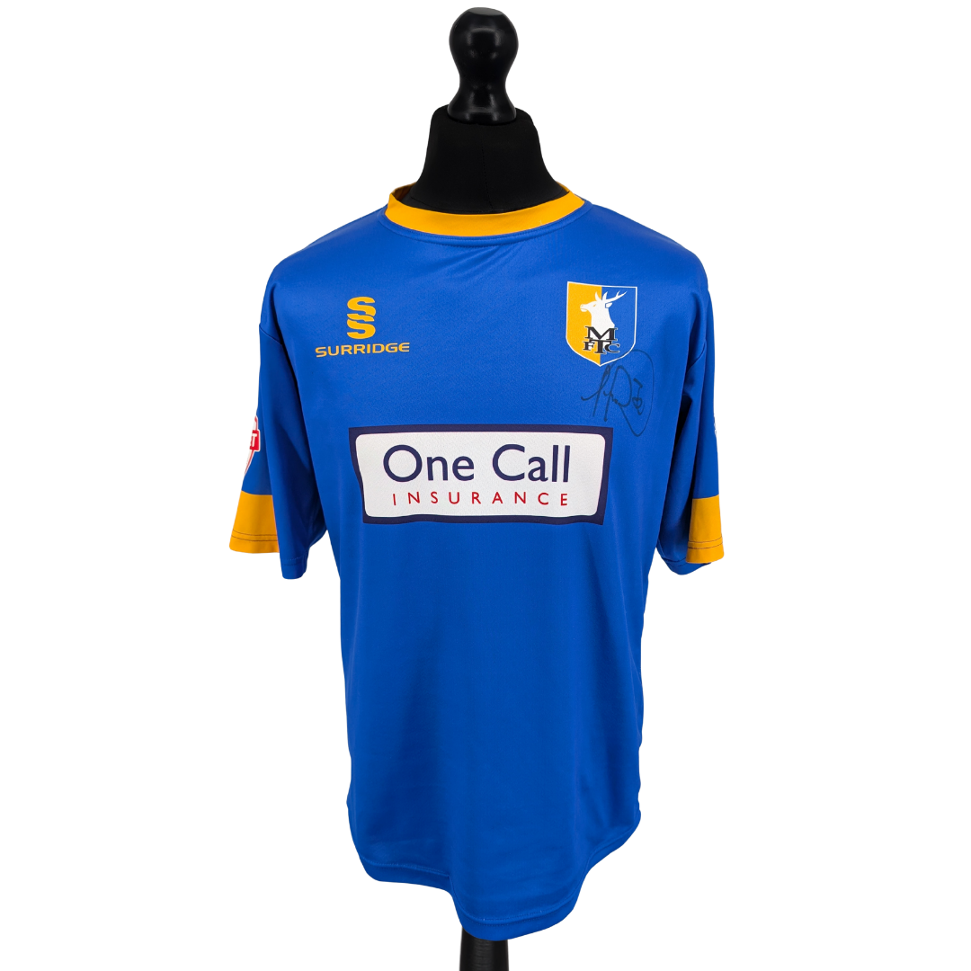 Mansfield Town signed away football shirt 2013/14- (L)
