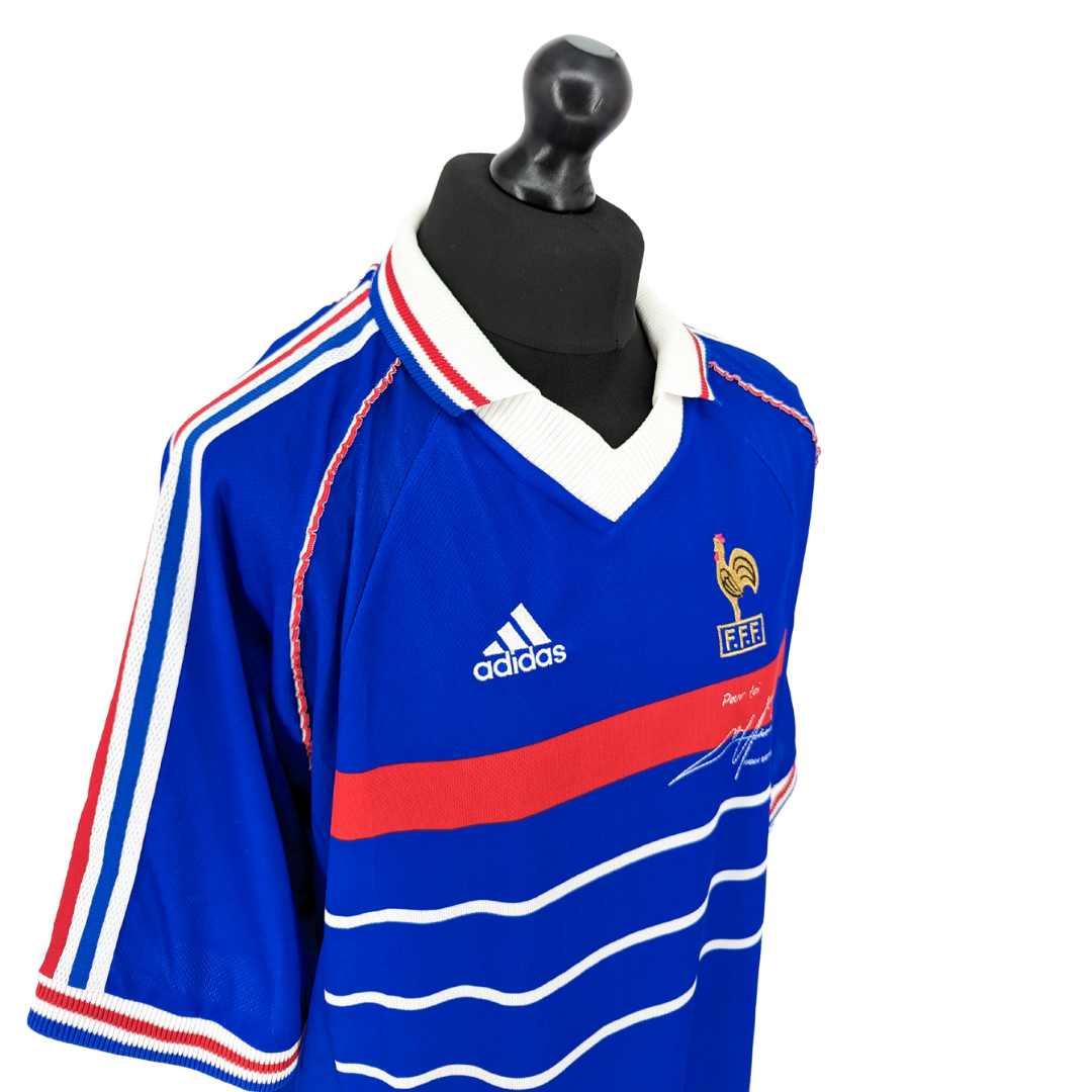 France 'Pour Toi Fabien Barthez' home football shirt 1998/00