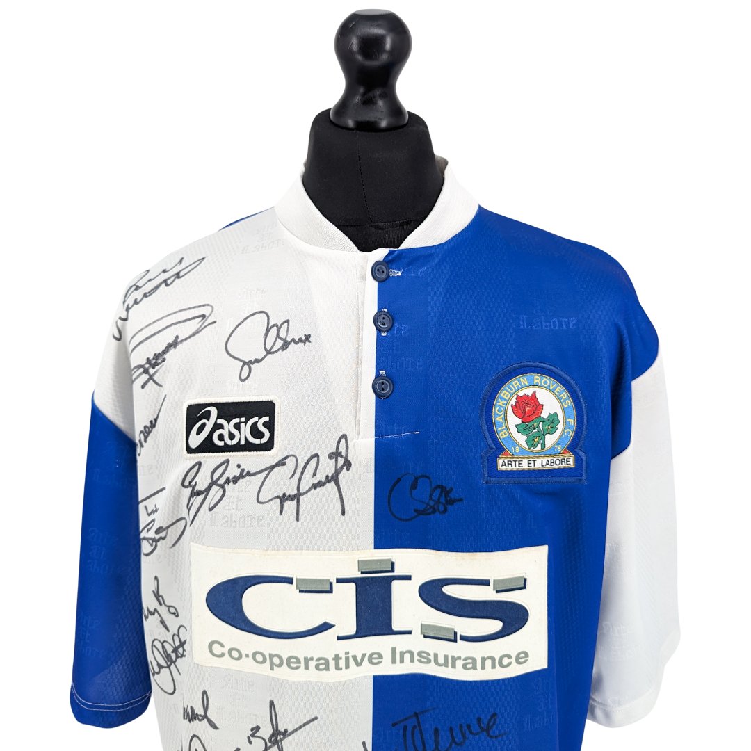 Blackburn Rovers signed home football shirt 1996/98