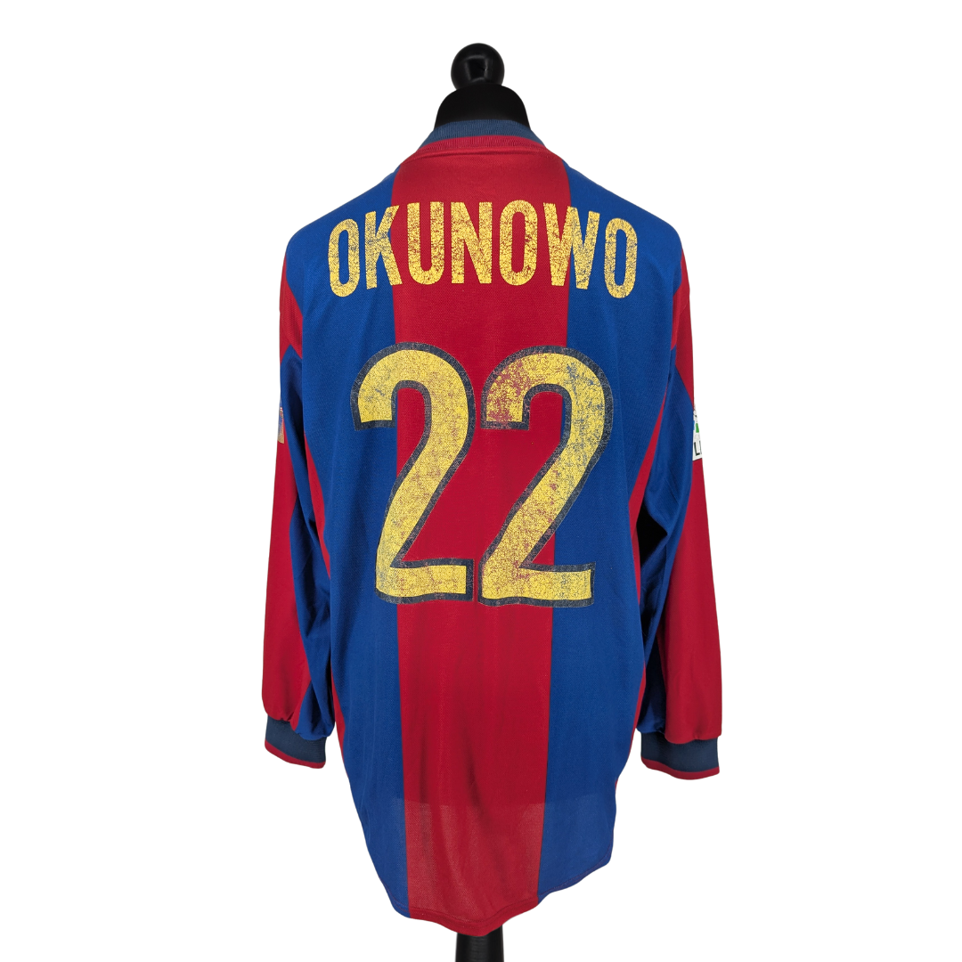 Barcelona signed home football shirt 1998/99 - (L)