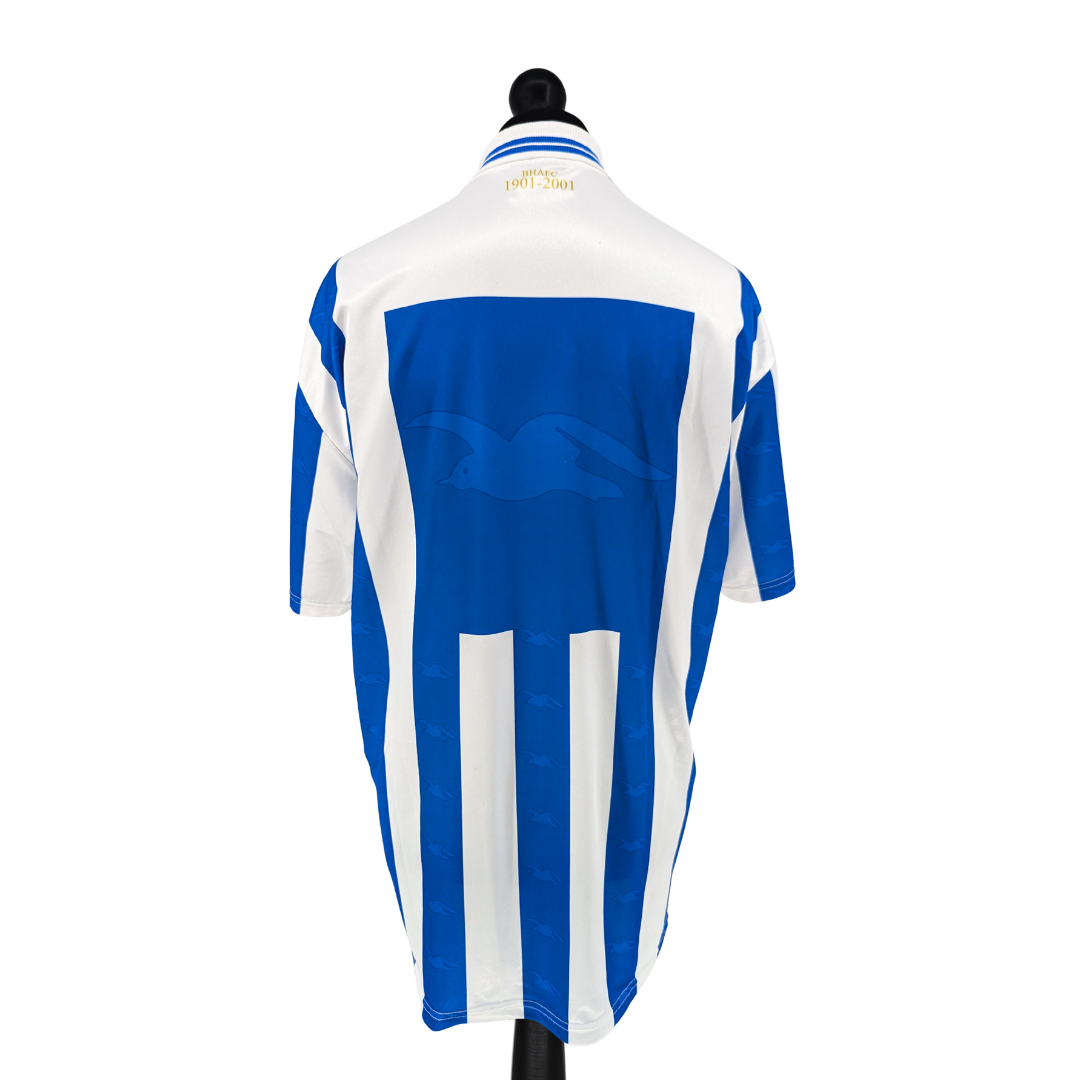 Brighton & Hove Albion home football shirt 2001/02 - (XXL)