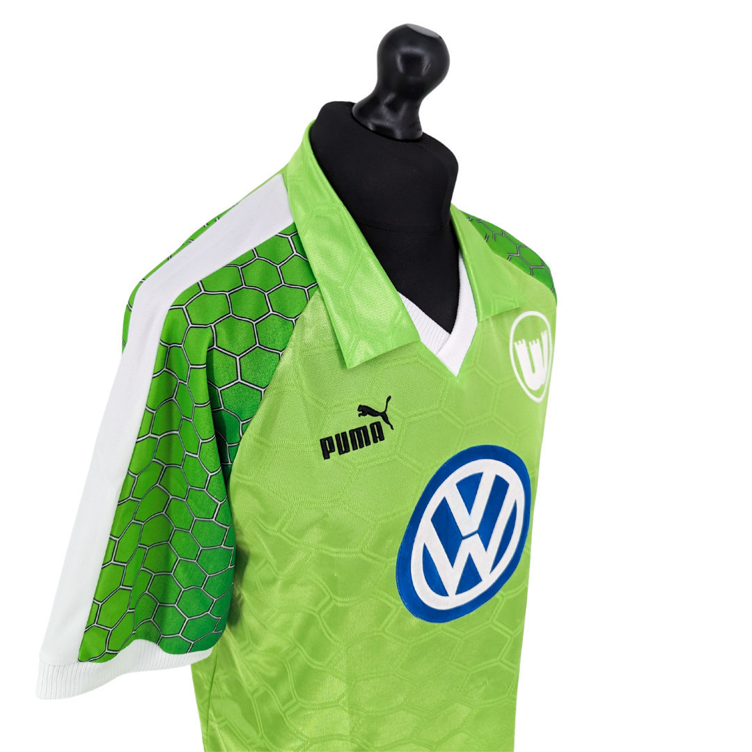 Wolfsburg signed home football shirt 1997/98