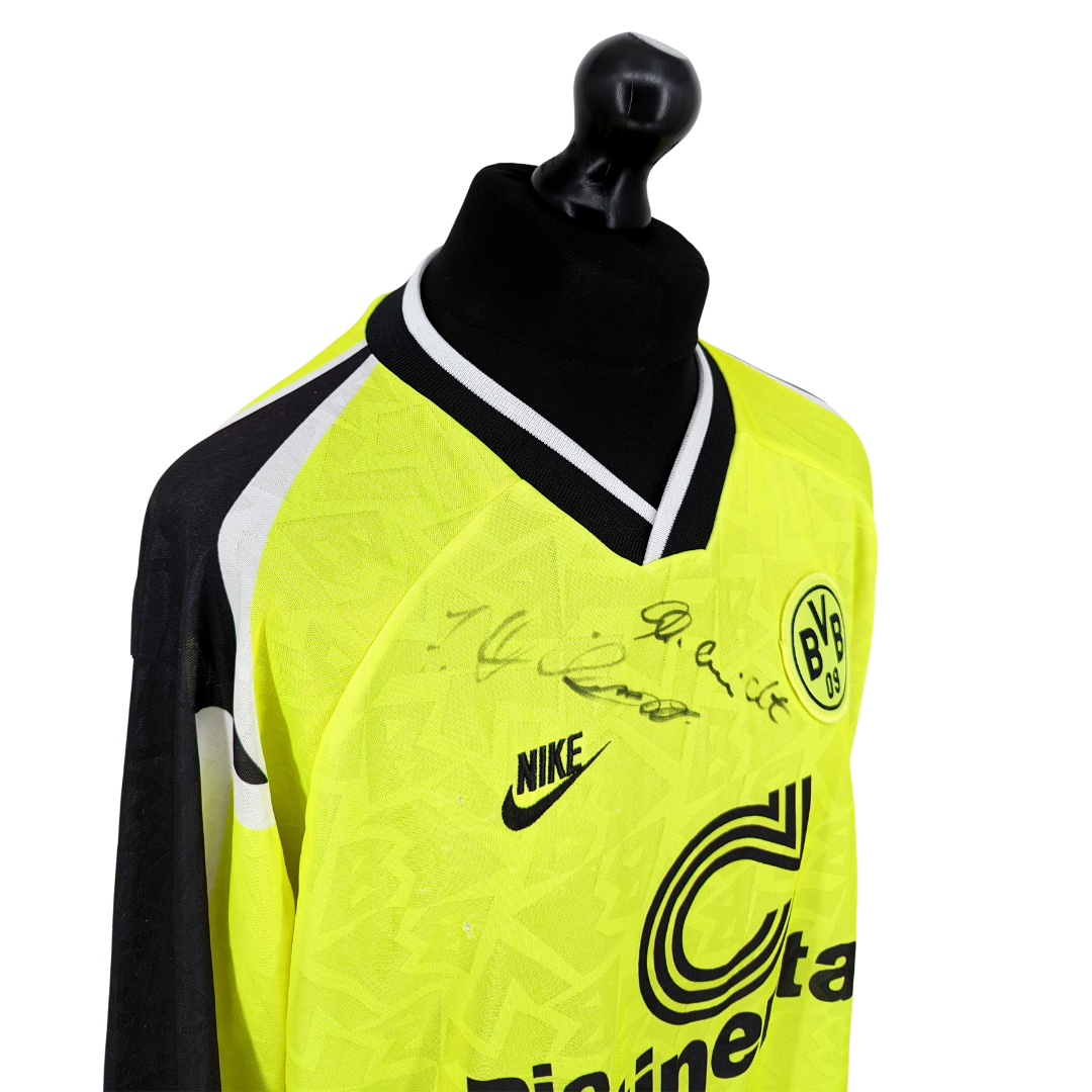 Borussia Dortmund signed home football shirt 1995/96