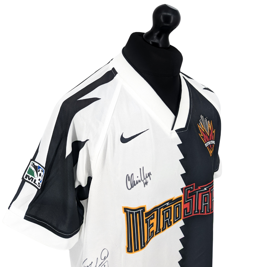 New York Metrostars signed alternate football shirt 1996/97