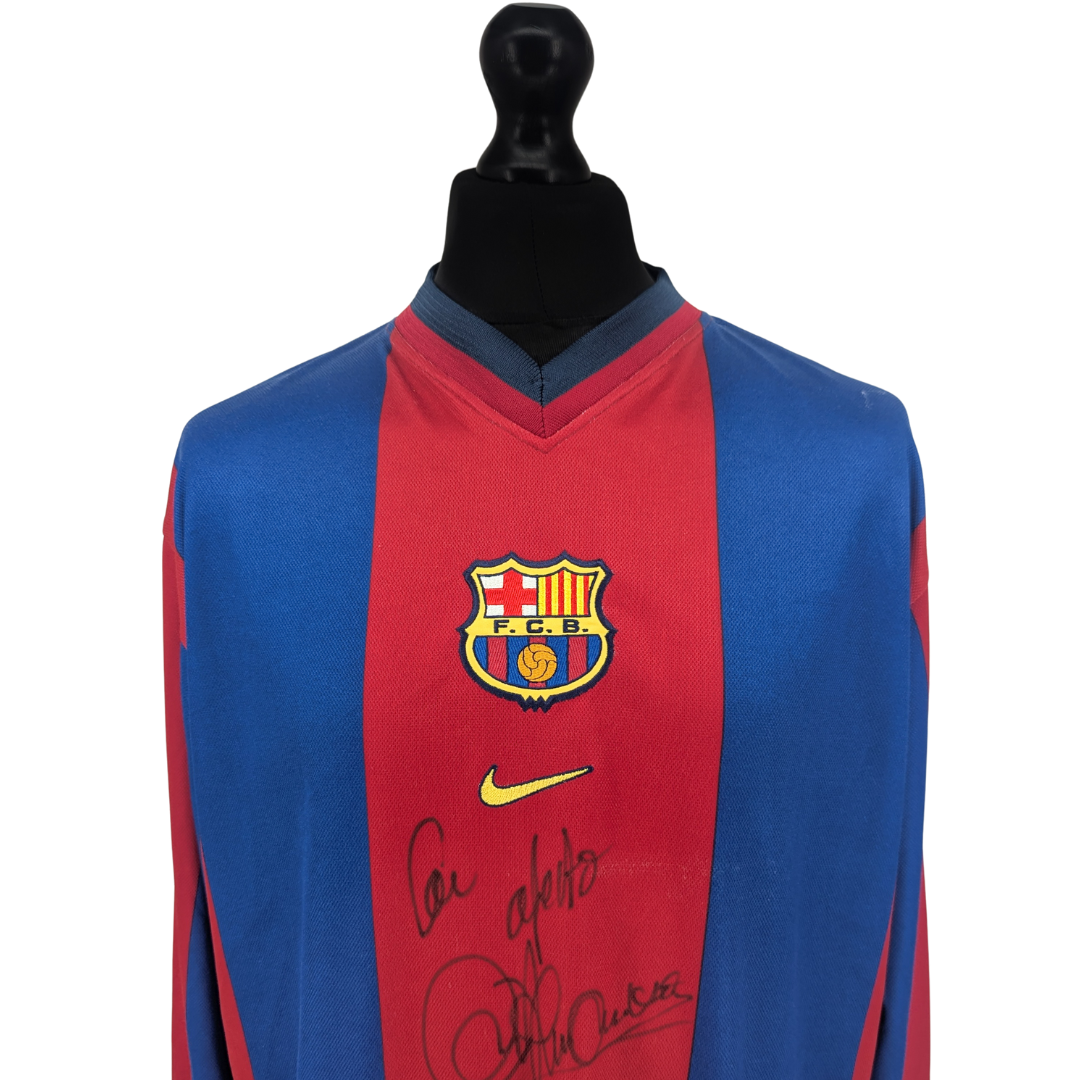 Barcelona signed home football shirt 1998/99 - (L)