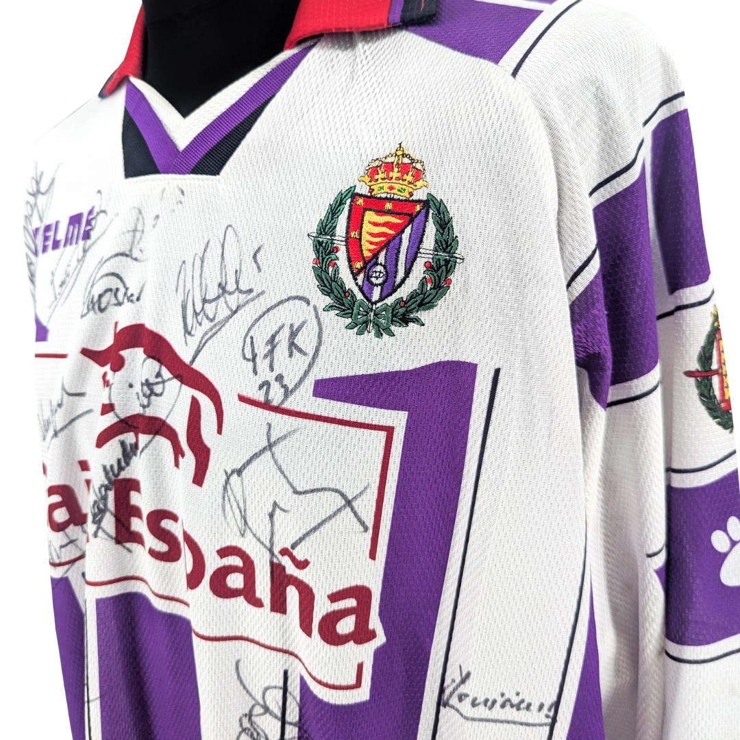 Real Valladolid signed home football shirt 1997/99 - (XL)