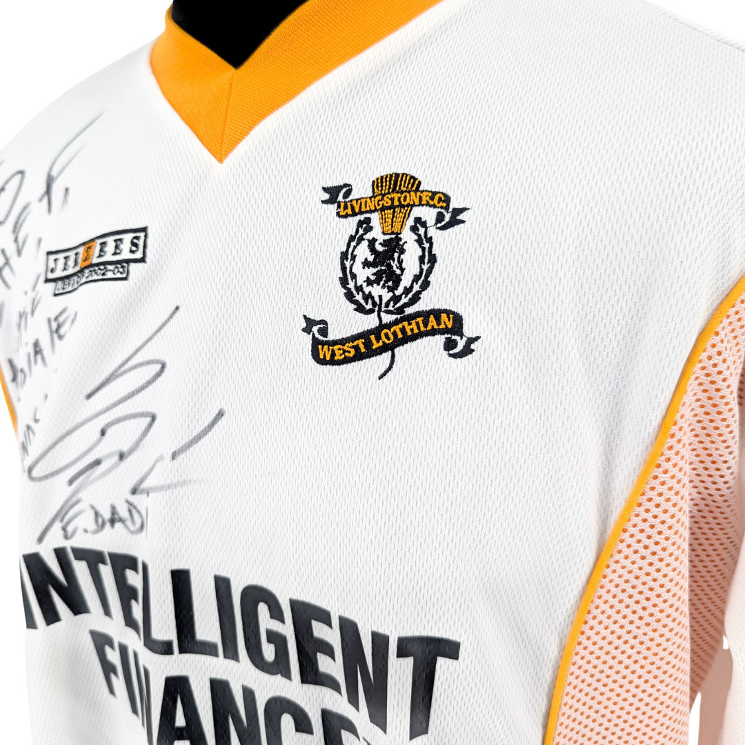 Livingston signed home football shirt 2002/03 - (L)