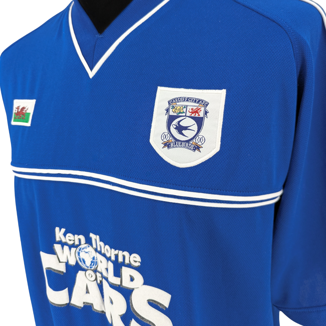 Cardiff City home football shirt 2001/02 - (XL)