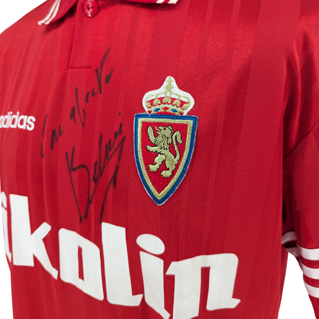 Real Zaragoza signed away football shirt 1995/97 - (L)