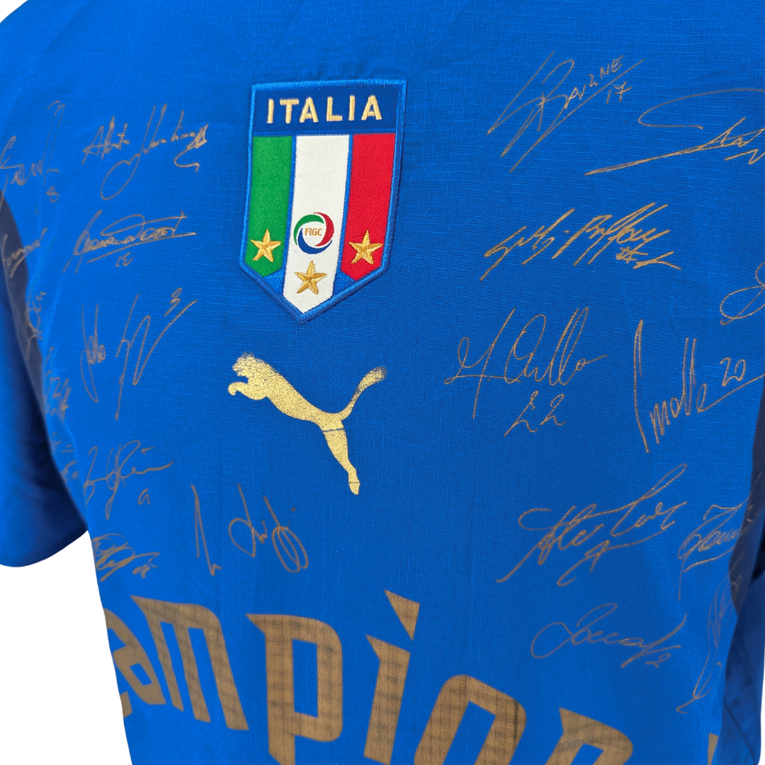 Italy 'Campioni Del Mondo' signed home football shirt 2006/07 - (L)