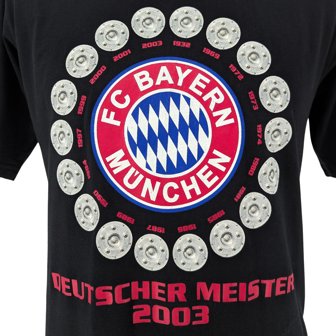 Bayern Munich 'Deutscher Meister' football t-shirt 2003 - (S)