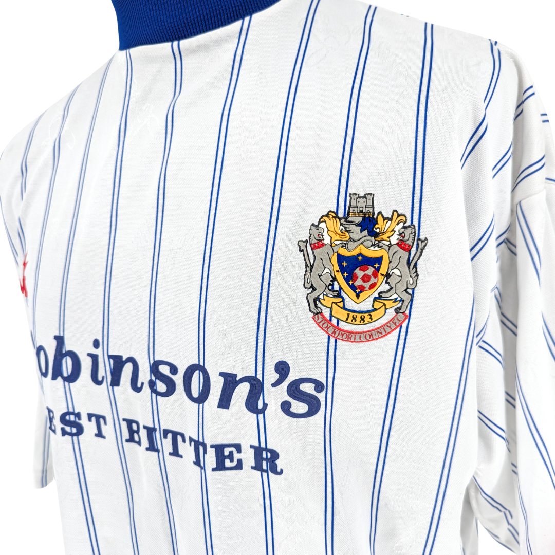 Stockport County signed home football shirt 1995/96 - (XL)