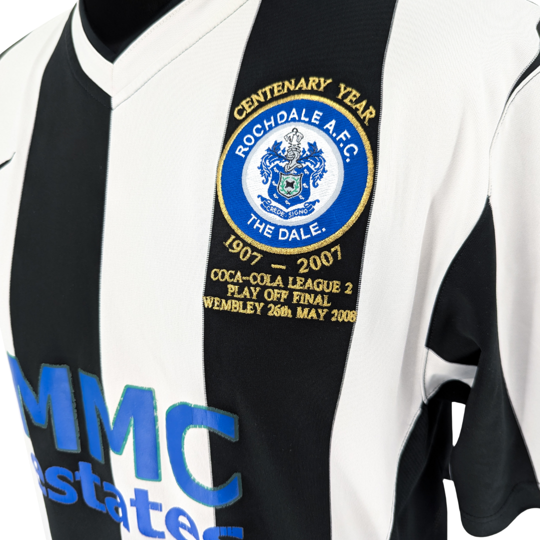 Rochdale centenary 'Play-off Final' home football shirt 2007/08 - (L)