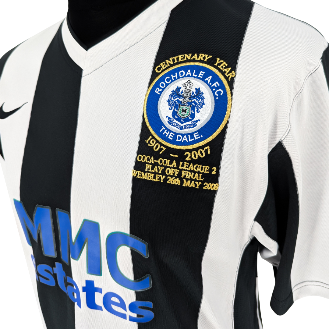 Rochdale centenary 'Play-off Final' home football shirt 2007/08 - (M)
