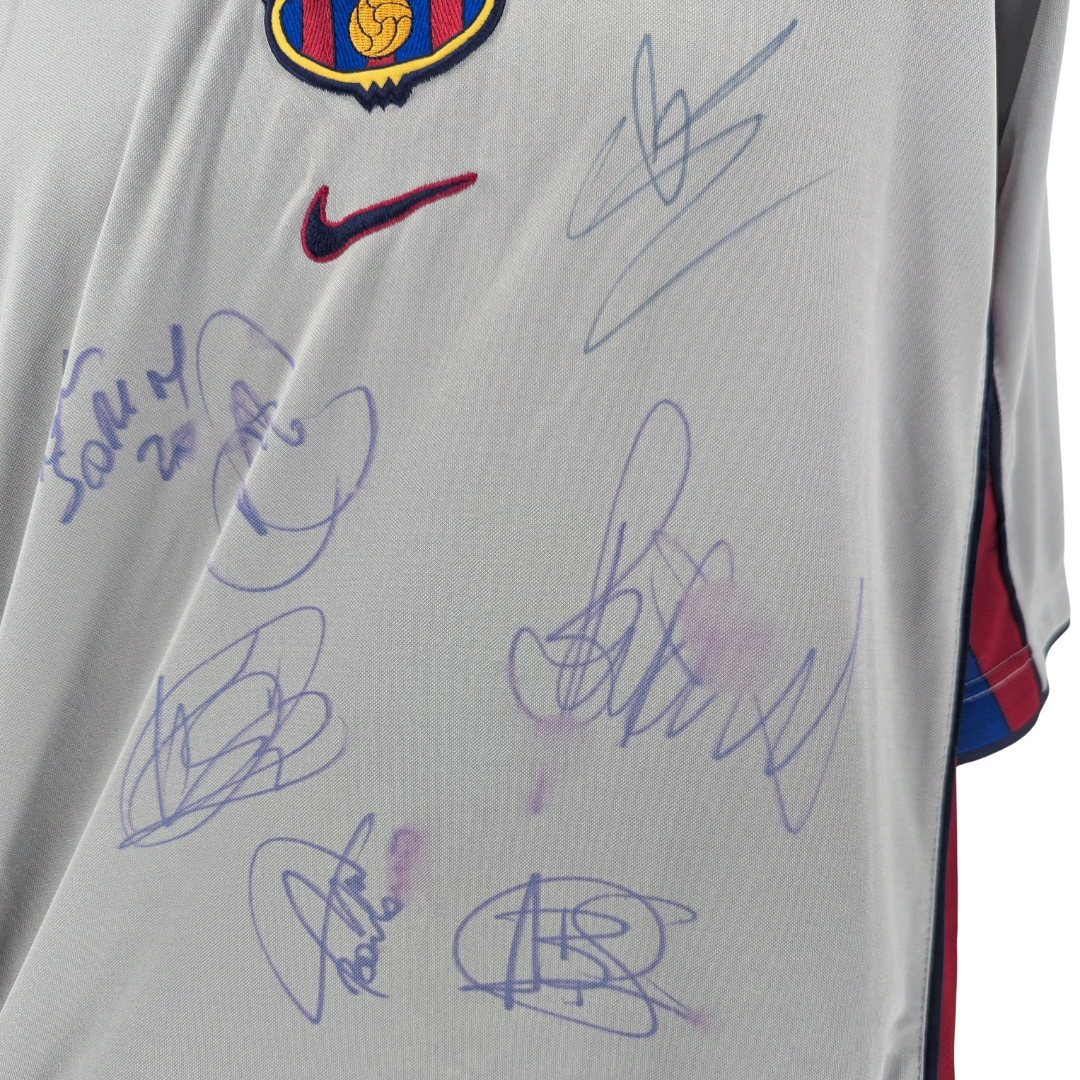 Barcelona signed away football shirt 1998/01 - (XL)
