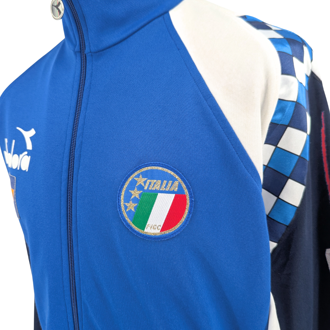 Italy football tracksuit jacket 1990/92 - (L)