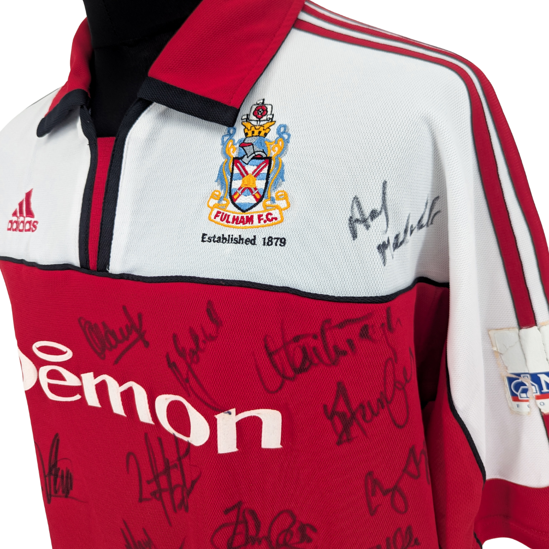 Fulham signed away football shirt 2000/01 - (XL)