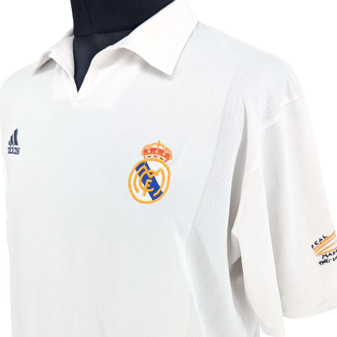 Real Madrid centenary home football shirt 2001/02