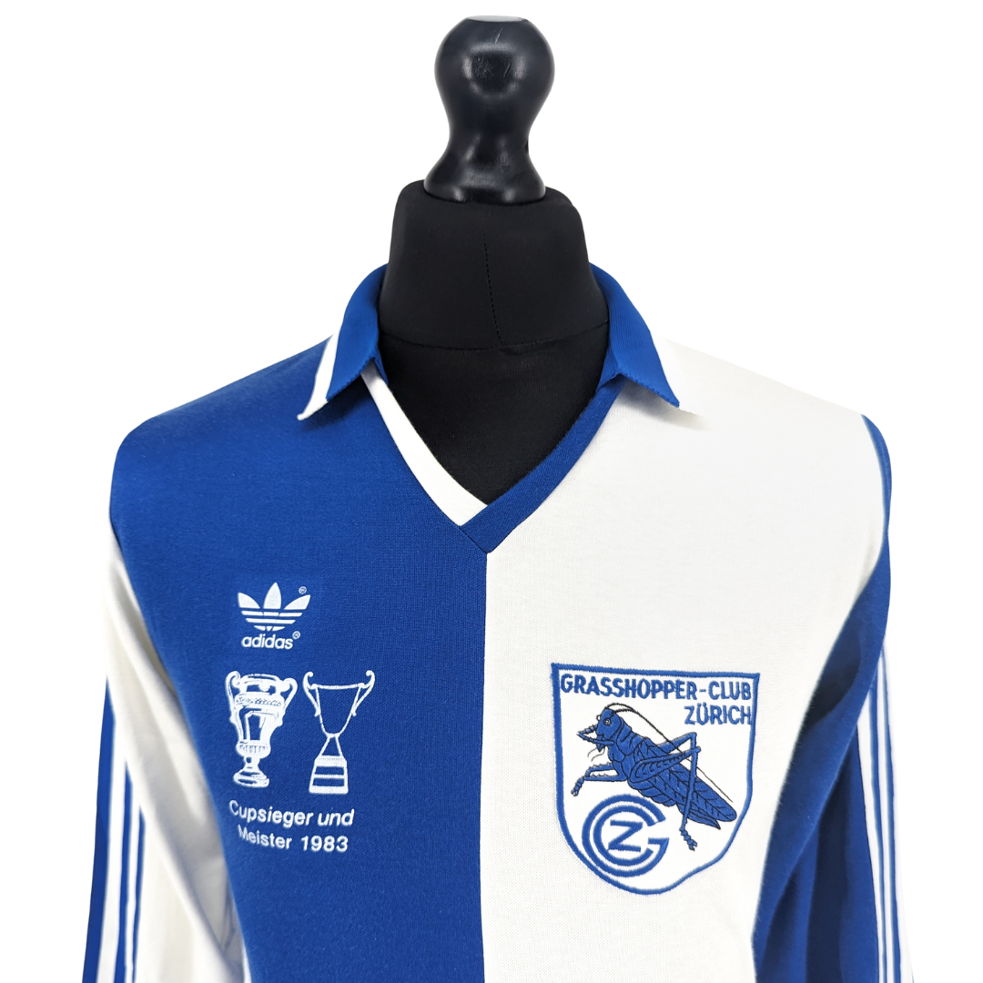 Grasshopper Club Zürich 'Cupseiger und Meister' home football shirt 1983