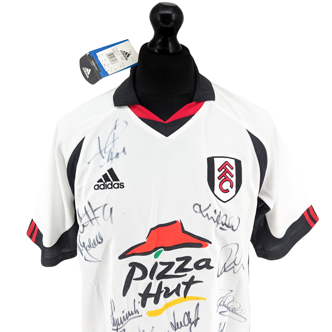 Fulham signed home football shirt 2001/02