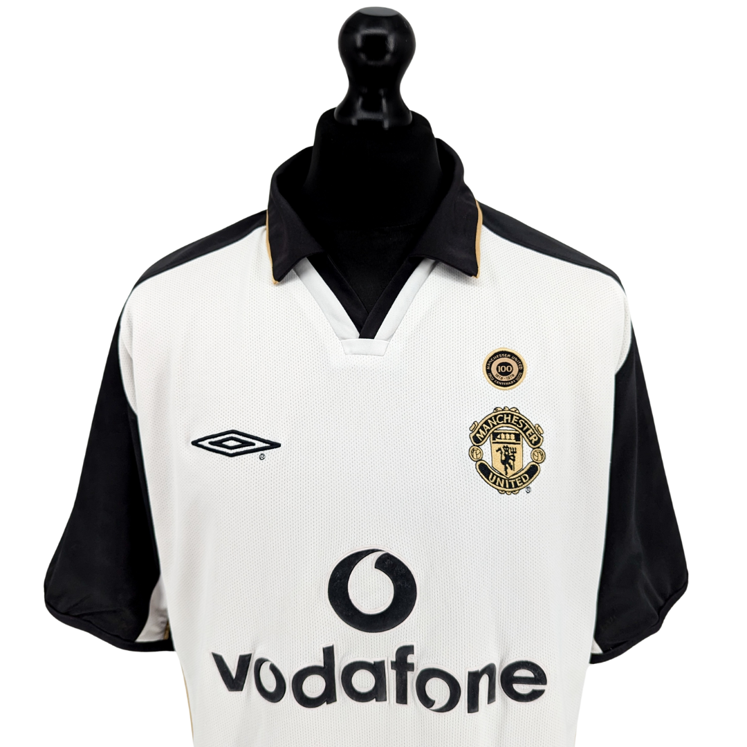 Manchester United centenary away football shirt 2001/02