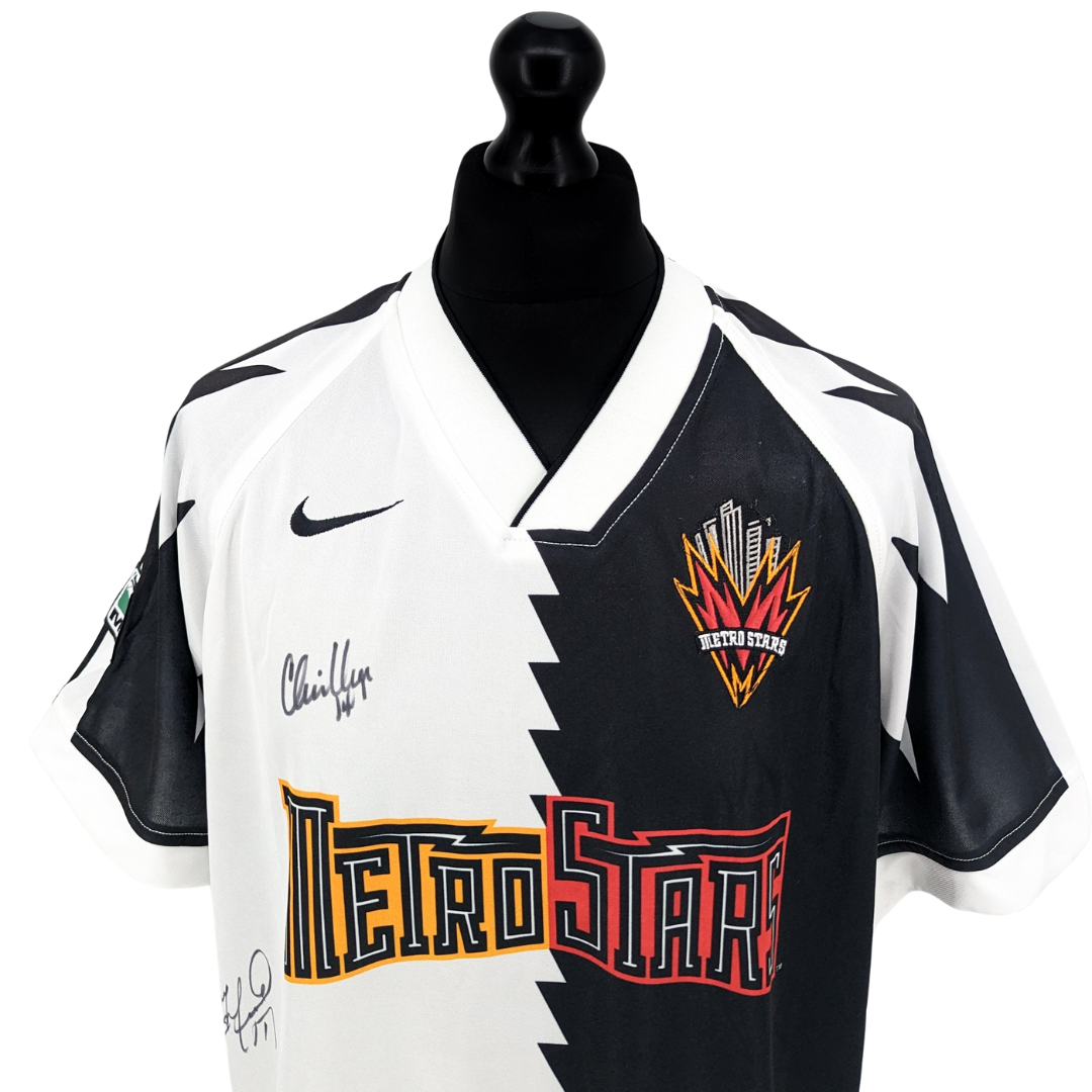 New York Metrostars signed alternate football shirt 1996/97