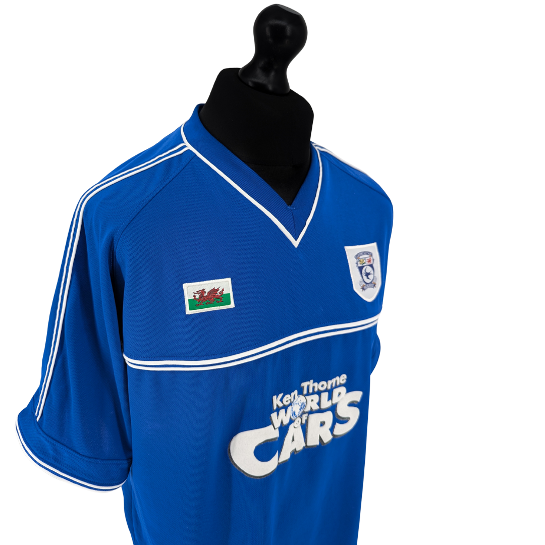 Cardiff City home football shirt 2001/02 - (XL)